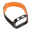 Silicone Loop Magnetic Watch Band with Black Case Replacement Watch Strap Quick Release Smartwatch