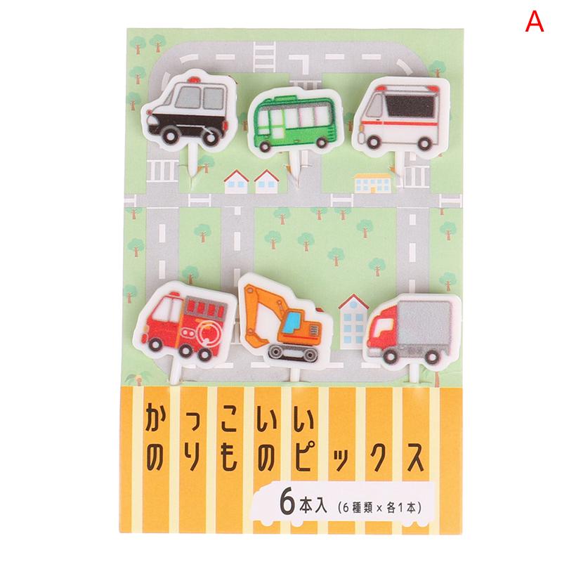 Candy Fruit Fork Food Grade Plastic Mini Cartoon Kids Cake Fruit Toothpick Bento Lunch Bento Accessories Party Decoration Supply