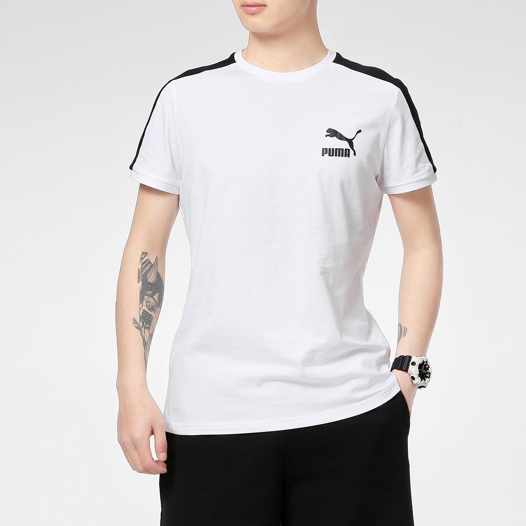 PUMA Iconic T7 T-Shirt 'White Black' Men's 532291-02