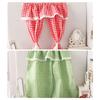 1/12 Dollhouse Mini Plaid Curtains Door Curtain Doll Home Furniture Decoration Dolls House Living Scene Decor Accessories