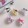 Glow-in-the-dark Sanrio Mobile Phone Air Cushion Stand Kurome Melody Back Sticker Telescopic Stand Desktop TV Drama Artifact