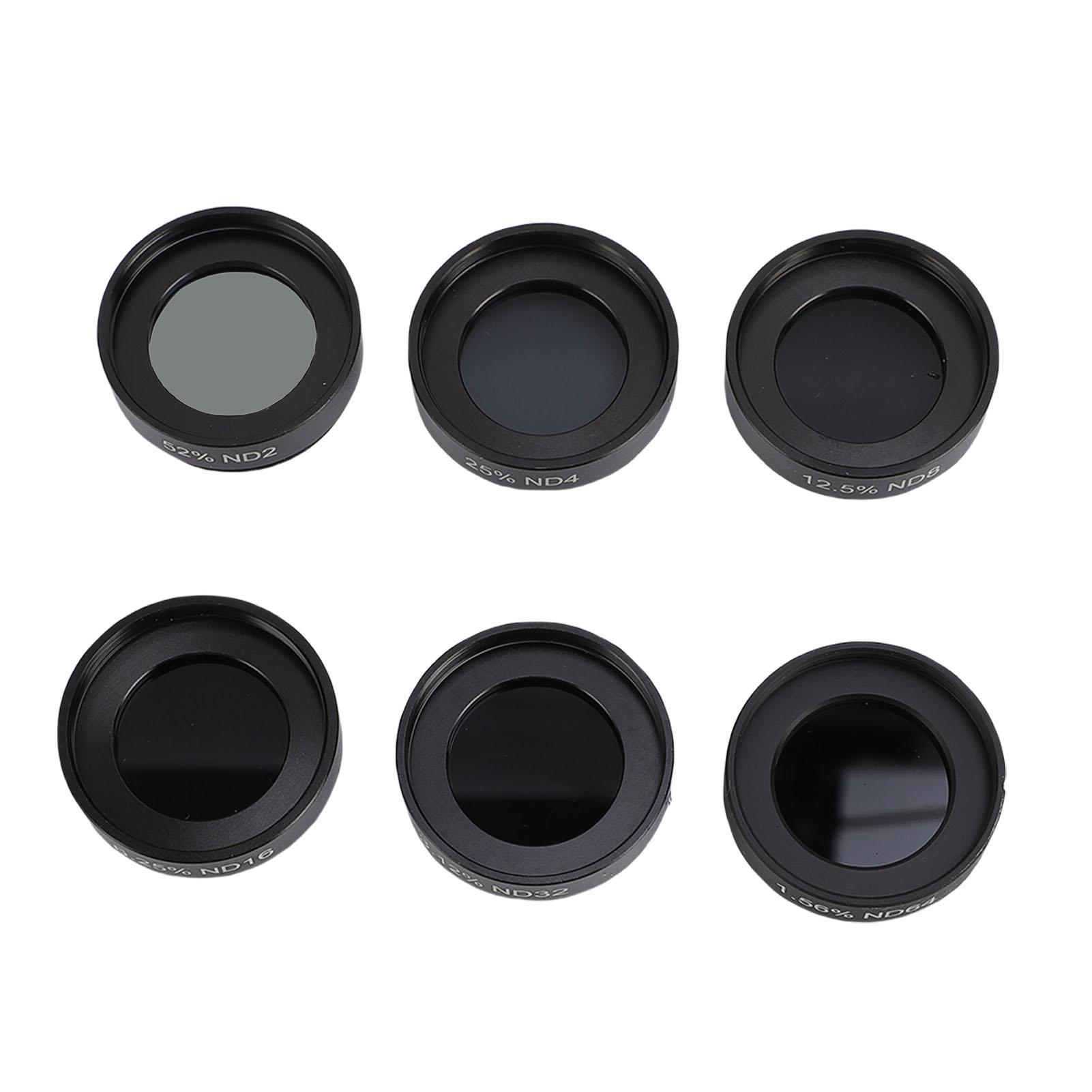 

6 Pcs 1.25 Inch Telescope Neutral Density Moon Filter Kit ND2 ND4 ND8 ND16 ND32 ND64 Telescope Eyepiece Filter Set with