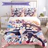 3pcs Custom Name Cartoon Nekopara Bedding Set Duvet Cover Closure Includes 1 Duvet Cover & 2 Pillowcases for All Seasons Bedroom Decor
