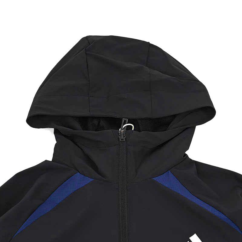 Adidas Hooded Zip Jacket Striped Black Kids jackets JL6909