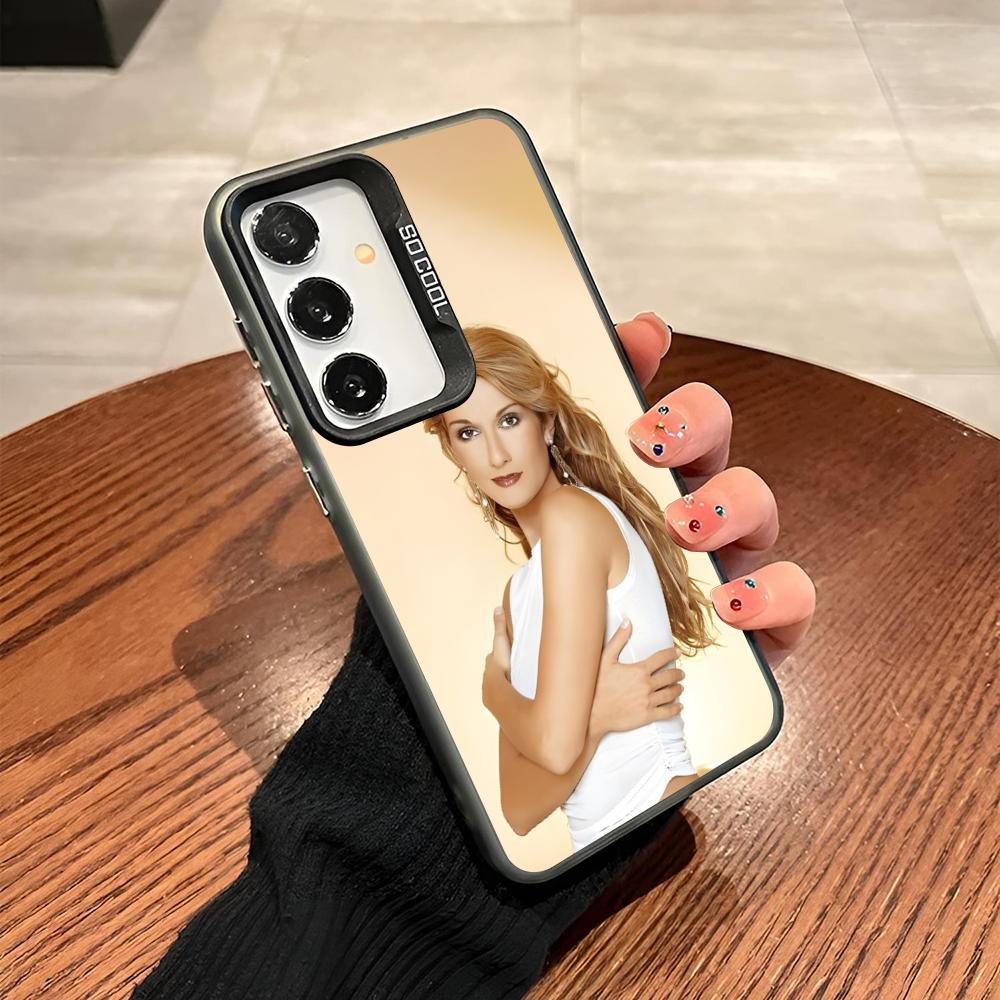 Celine Dion Singer Phone Case For Samsung Galaxy S26 S25 S24 S23 S22 S21 S20 Ultra Plus Fe colored silver Cover Galaxy S26 Ultra