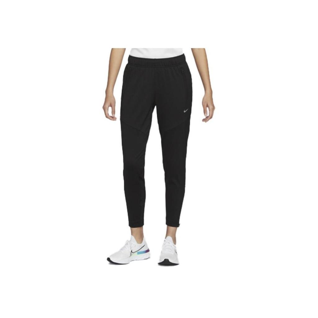 Nike Dri-FIT Essential Solid Logo Quick-Dry Knitted Sports Pants Women Pants Black DX1046-010