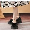 Fashion Pearl Bow Chunky Heel Shoes - Comfort Soft Material Fashionable Women’s Pumps, Ideal for Daily Casual/Party Wear
