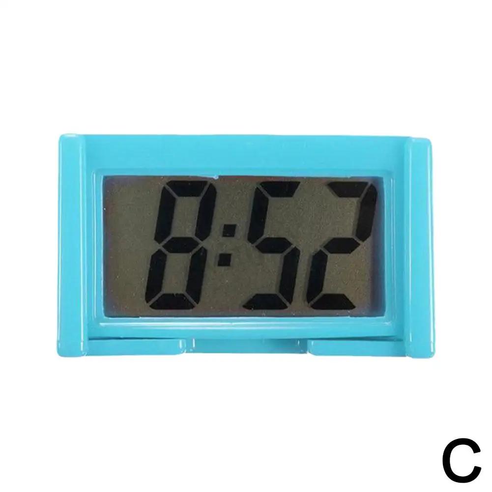 Car Electronic Clock Dashboard Self-Adhesive Clock Decoration Interior Display Accsesories Mini Clock LCD with Time Automot S0L2