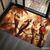 Abstract Tropical Parrot Doormat Colorful Macaw Bird Palm Leaf Welcome Mat Exotic Art Jungle Home Entryway Decor Floor Rug