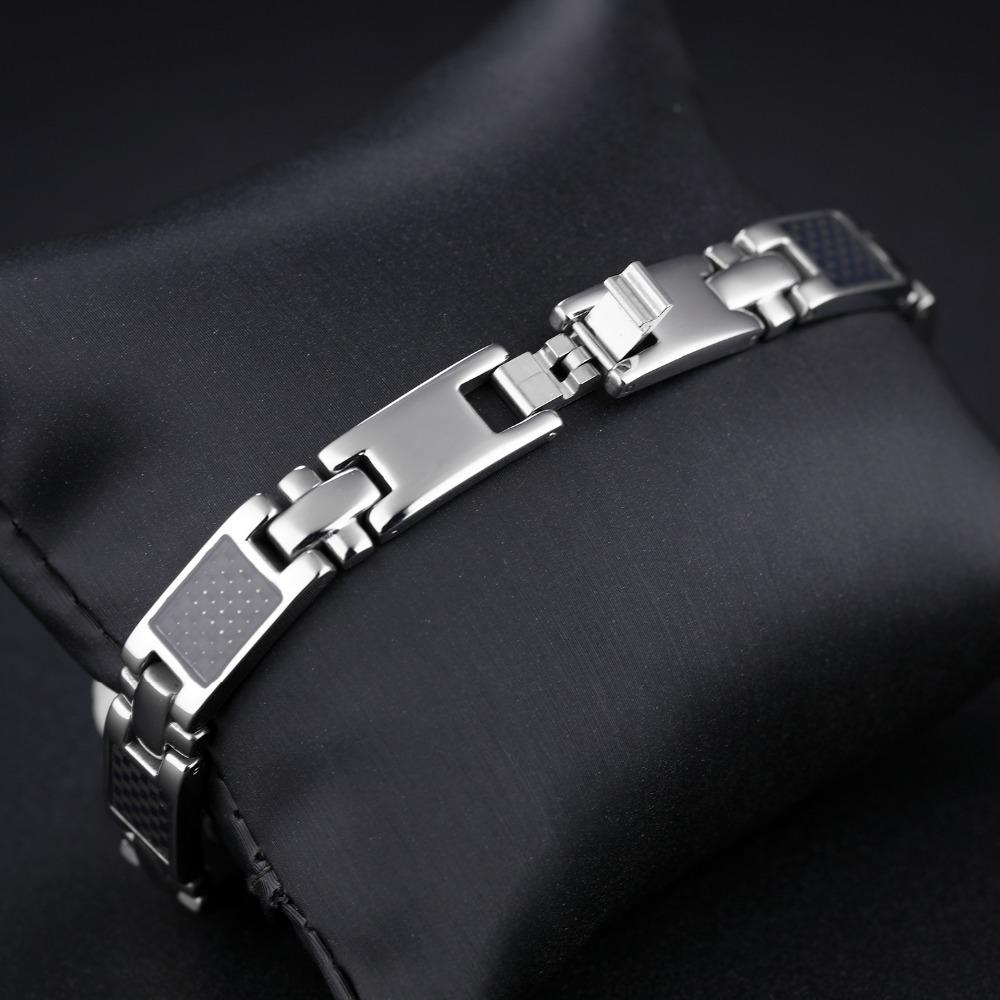 

9MM Wide Power Increase Magnetic Therapy Men s Bracelets Jewelry Black Stainless Steel Health Care Boys Bracelet Gifts for Man 24.5cm