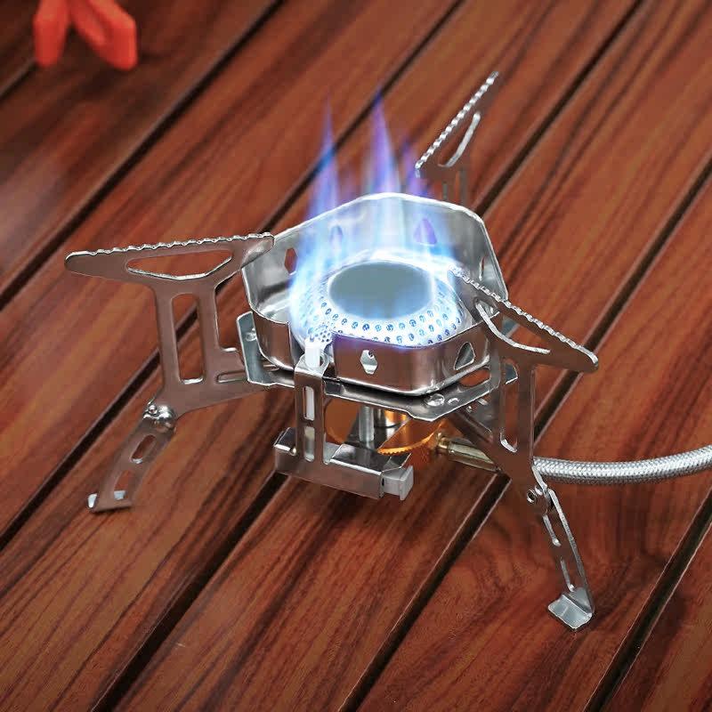 Windproof Portable Camping Stove: Outdoor Self-Driving BBQ Cookware for Picnics and Wild Camping