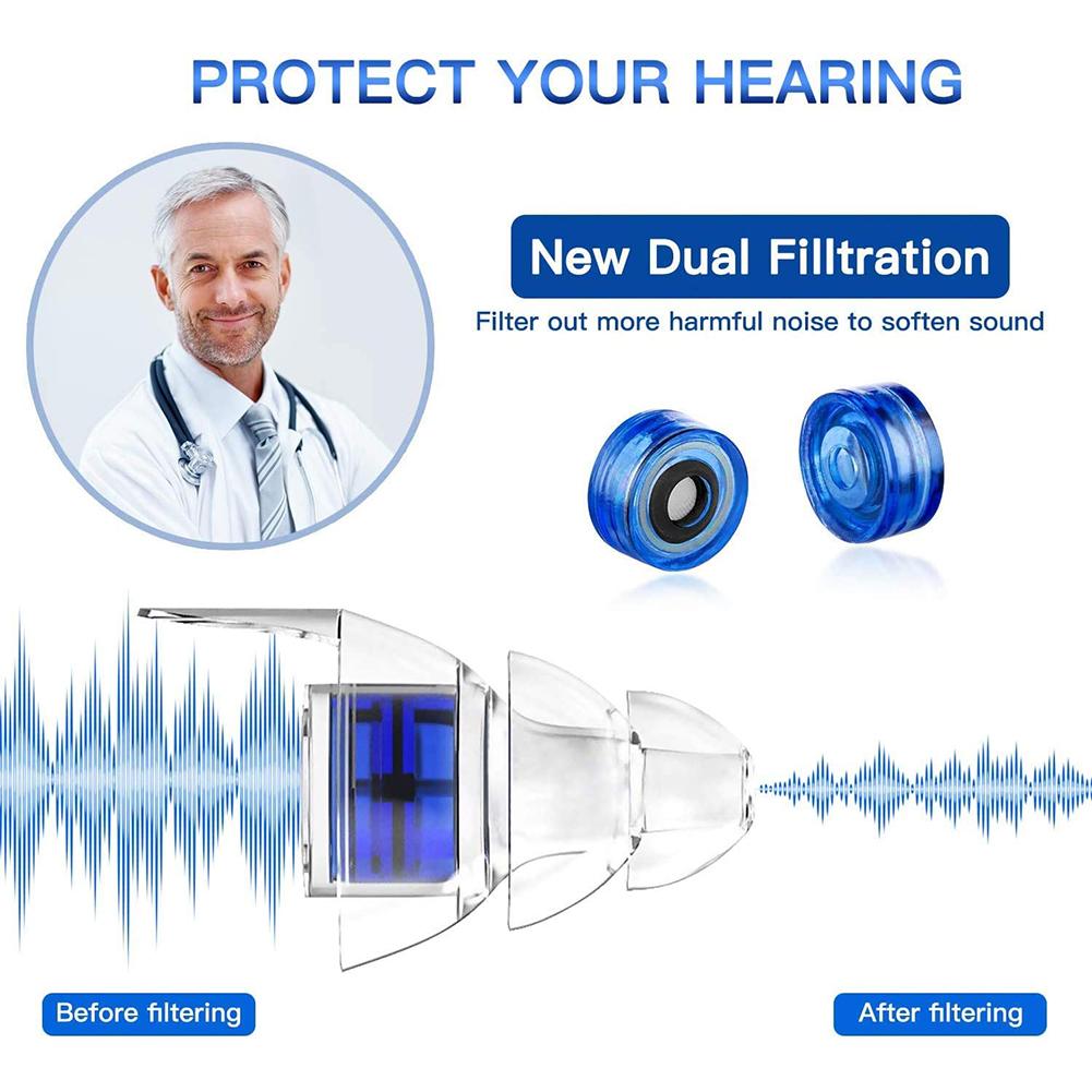 1 Pair Silicone Ear Plugs Noise Reduction Sound Insulation Earplug Reusable Flexible Earplugs for Sleeping Study Concert Hearing