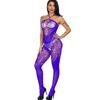 Fishnet Transparent Teddy Bodysuits Erotic Crotchless Lingerie Women Mesh Hollow Bodystocking Sexy Off Shoulder Teddies Bodysuit