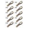 10 Set Cord End Cap Rope Stop Snap Decking Fittings Bulk for Jewelry Making with 6mm Zinc Alloy