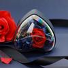 Verbundpapier-Ring-Display-Etui Rosen-Schmuck-Organizer Luxuriöse Herz-Ring-Box Herren