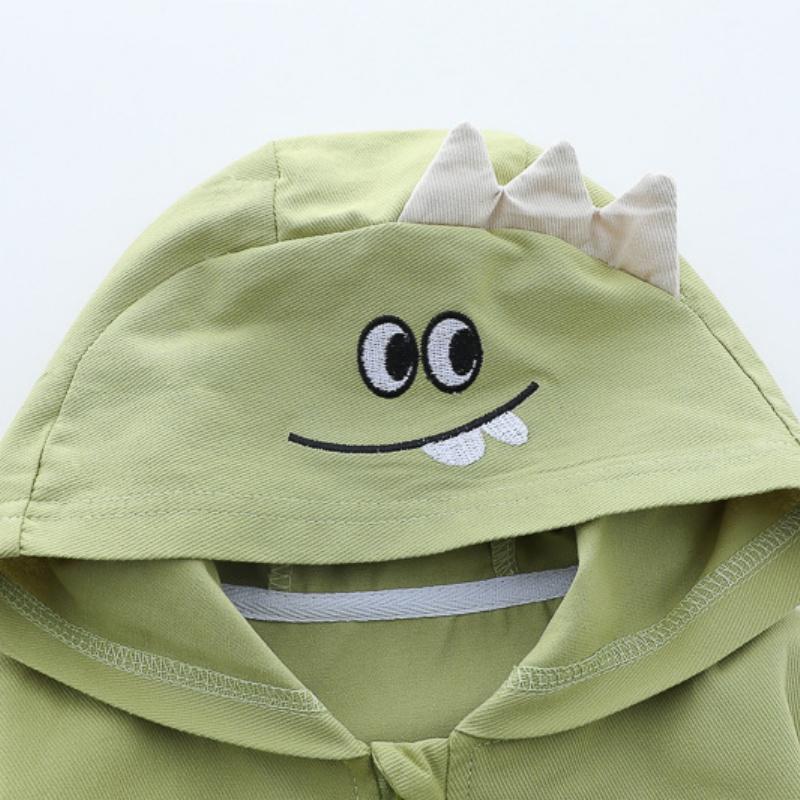 Spring Baby Infant Clothes Outfits 6 To 12 Months Dinosaur Zipper Hooded Jackets T-shirts Pants Toddler Sets Kids Bebe Tracksuit
