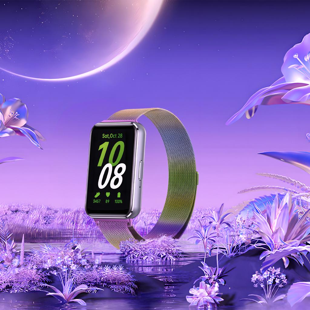 Pasek ze stali nierdzewnej do smartwatcha Samsung Galaxy Fit 3, bransoletka magnetyczna typu pętla mediolańska, opaska na nadgarstek Fit3, etui na nadgarstek