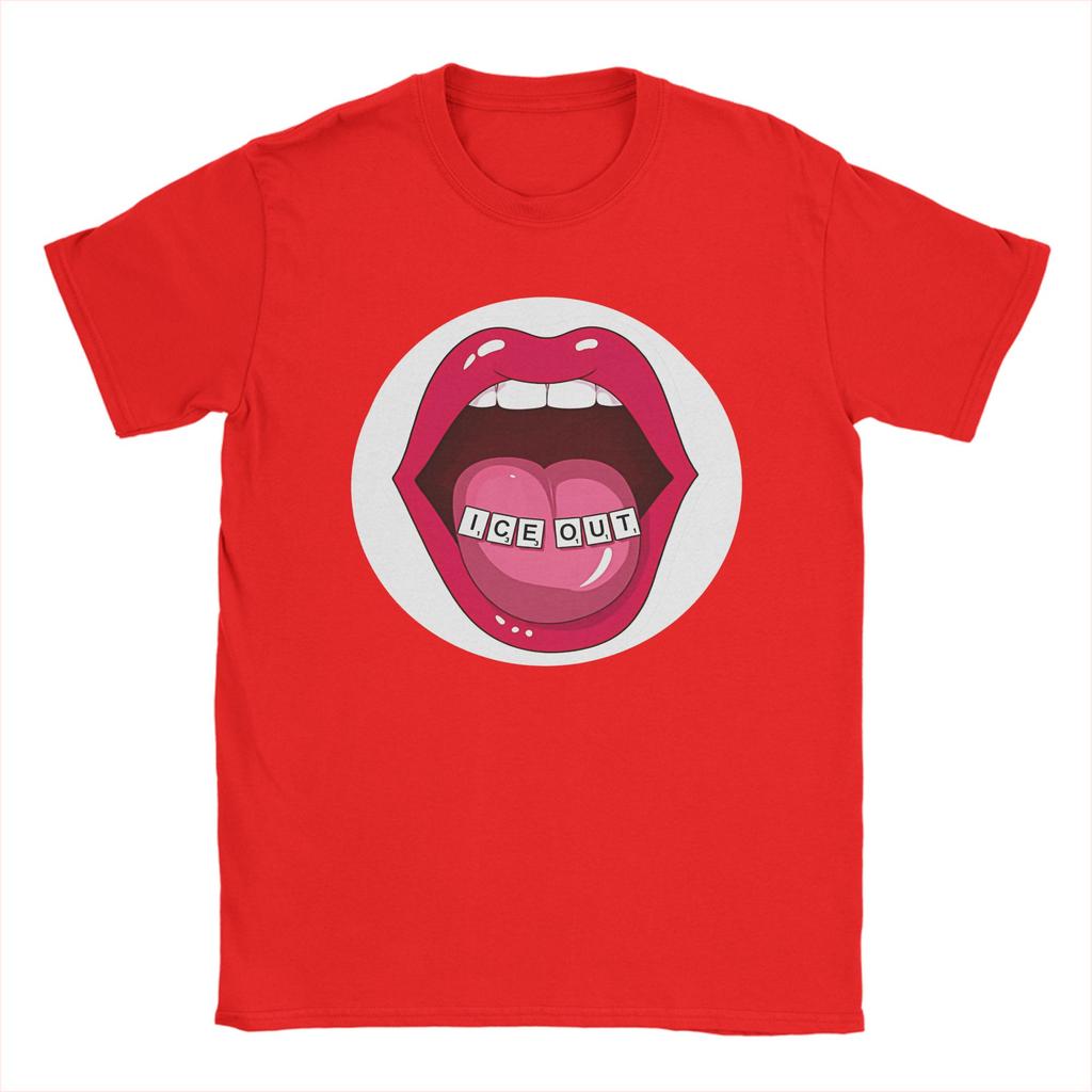 Ice Out Lip Unisex T Shirt Fun Tees Short Sleeve Crew Neck TShirt Pure Cotton XL XL XL Tops