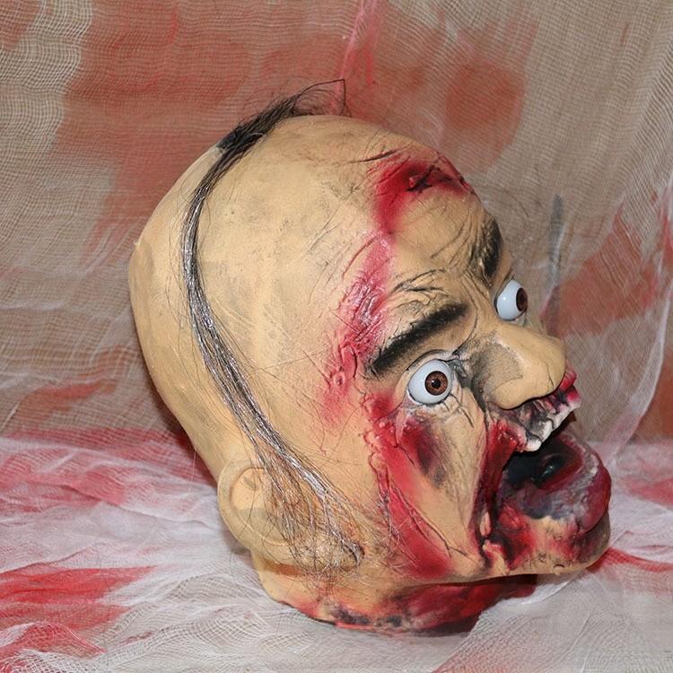 Dry Latex Horror Corpse Hanging Head For Halloween Easter And Themed Events