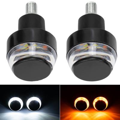 Motosiklet Dönüş sinyal ışığı Gidon Sonu 12 LEDs Scooter Flaşör Ön Işık Chopper Sportster Cruiser Cafe Racer Klasik