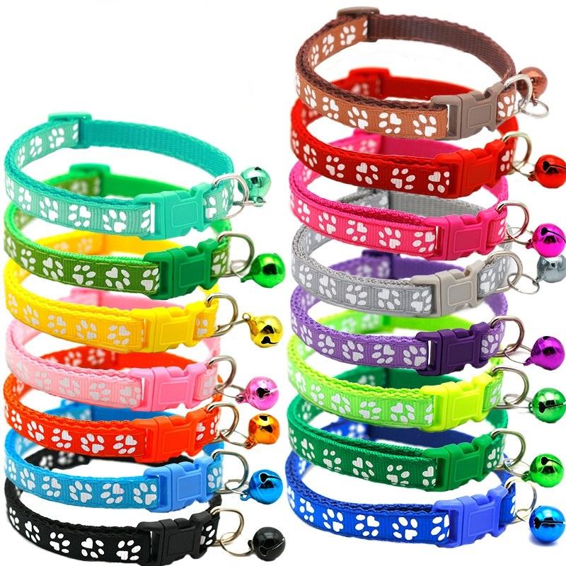 Cat Collar with Bell Necklace for Cat Strap Kitten Collar Armrests for Pets Breakaway Collar Anti-strangling Cat Necklace