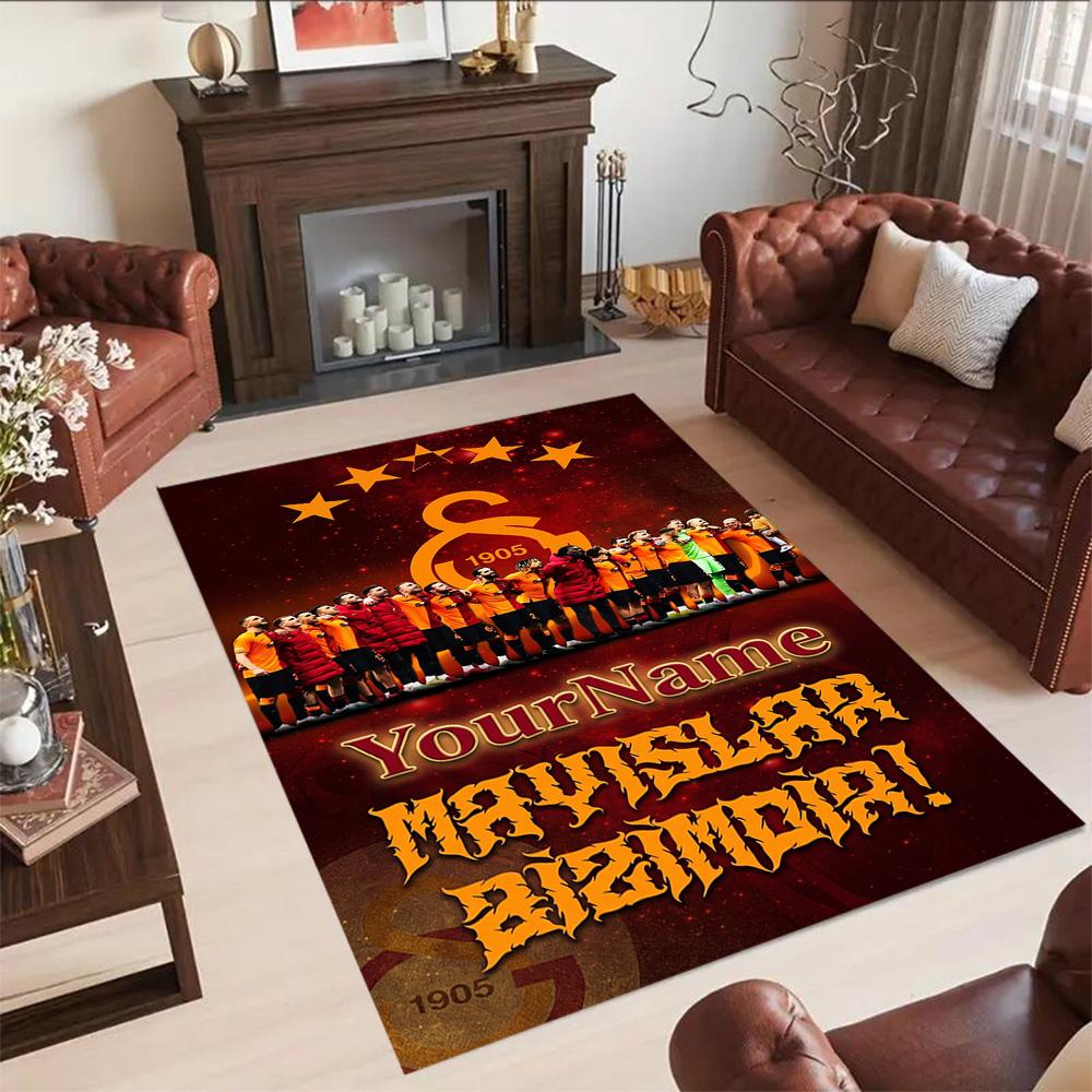 Galatasaray Personalized Text Floor Mat Design For Decorate Room Living Rooms Foyer Game Room Antislip Carpet Anime Office Decor Best For Christmas