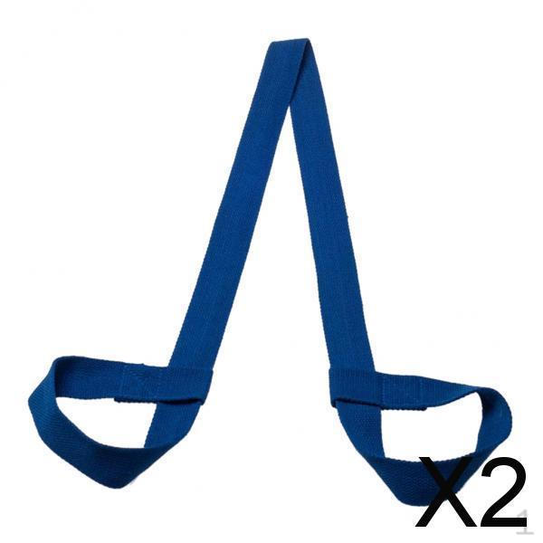 

2x Adjustable Yoga Mat Carry Strap Loops Carrier for Sizes 150x8cm Fitness Stretching Belt Pa