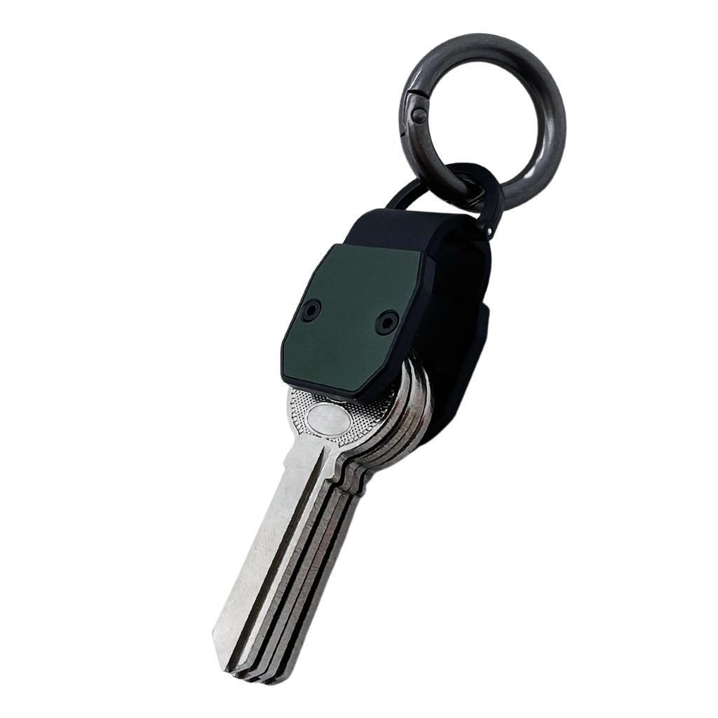 Tragbarer Mini-Schlüsselorganizer für 2-6 Schlüssel Aluminiumlegierung Schlüsselanhängerhalter Schwarzes Grünes Schlüsseletui für Universelle Größe