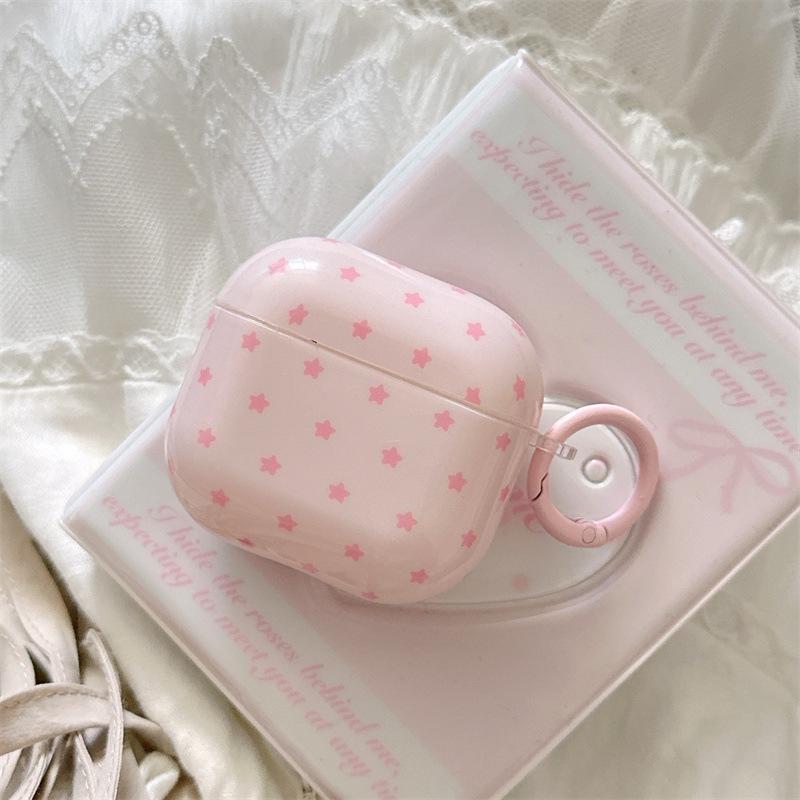 Sweet Girl Pink Star for AirPods 1 /pro1 Earphone Protective Case Two or Three Generations of New Simple