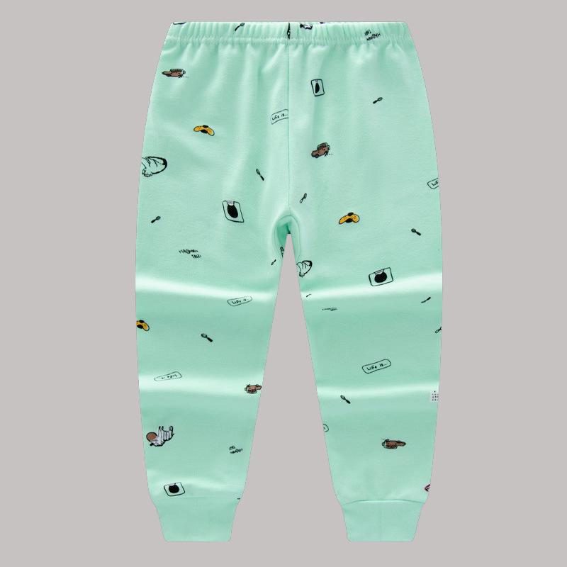 Kids' Cotton Autumn Pajamas: Solid Color Pants for Boys and Girls, Baby & Toddler Base Layer