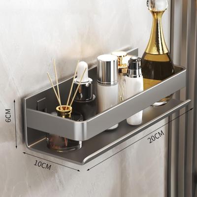 Bathroom Floating Shelves Stainless Steel Storage Rack Nail Free Hanging Rustproof for Home Kitchen
