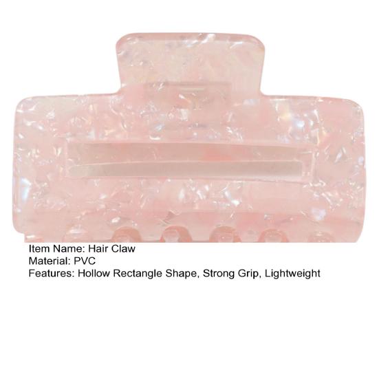 Hair Claw Hollow Rectangle Shape Back Head Shower Clip Strong Grip Medium Size Shark Hair Claw Versatile Hair Accessory