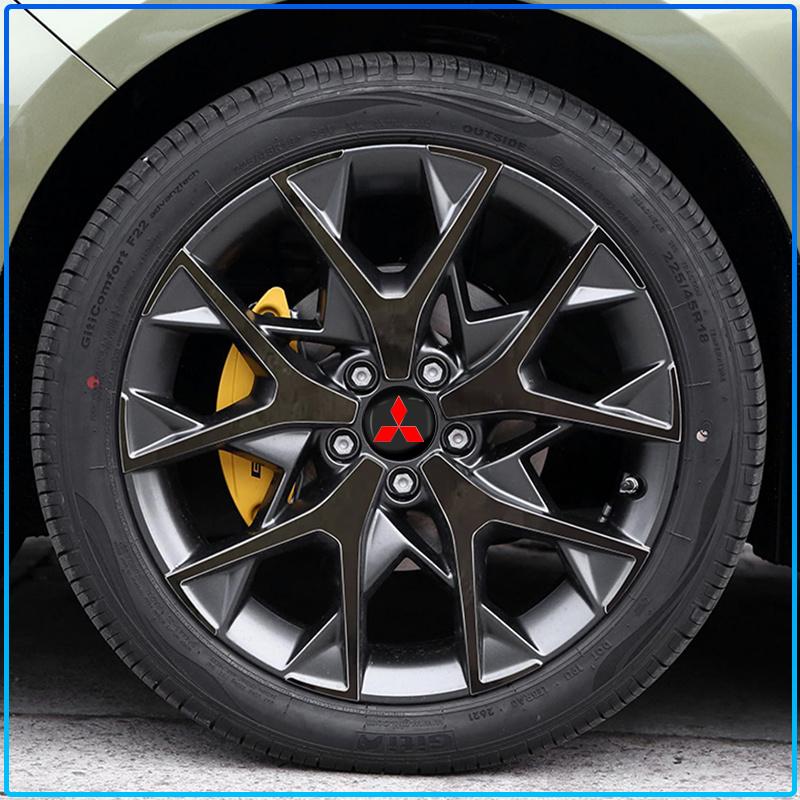 For Mitsubishi Lancer Lancer ASX Outlander 2 3 Pajero Mirage exzos Pajero 4 4PCS Auto Wheel Center Hub Tyre Vehicles Caps Cover Rim Sticker Badge