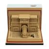 3D Micro Landscape Paper Sculpture Calendar with Sticky Notes - Creative Desktop Decoration & Cultural Gift