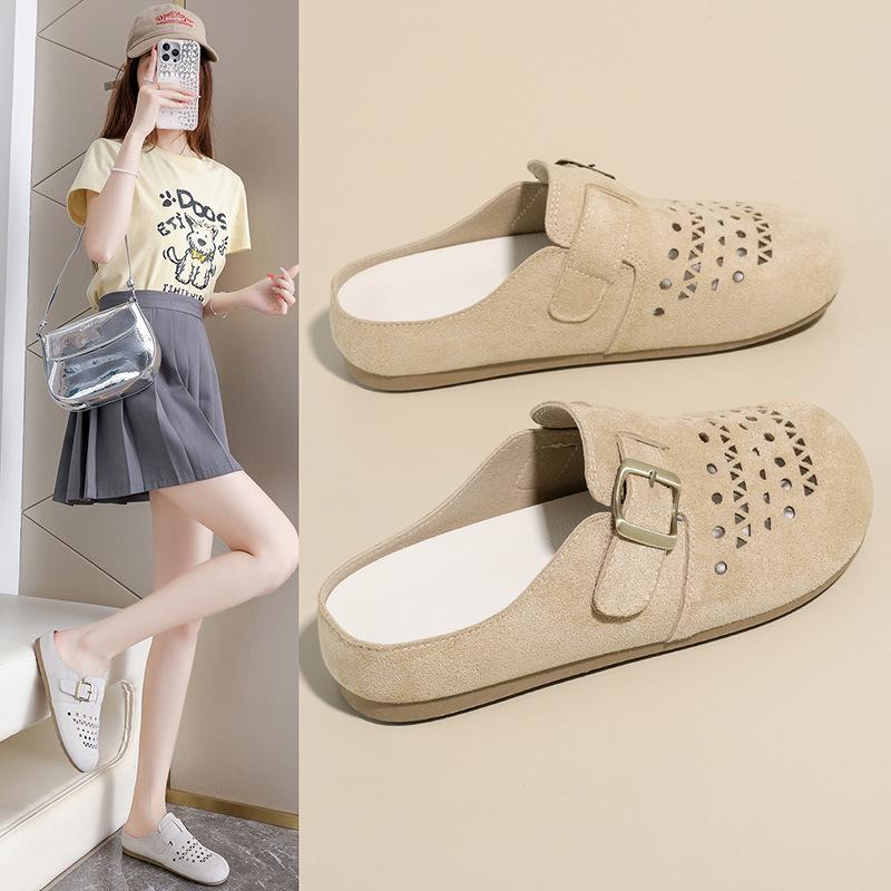Summer New Style Half-toe Sandals, Ins Korean Style, Women's Student Style, Easy-to-wear, Height-increasing, Breathable, Casual Shoes