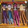 Spooky Festival Door Decor Day of The Dead Windsocks, Dia De Los Muertos Hanging Flag, Floral Props Skull Wind Socks with Flowing Tails for