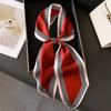 Women Luxury Design Silk Scarf Satin Hair Hairband Tie Neck Scarf Narrow Slanted Ribbon Neckerchief For Wedding Occupation