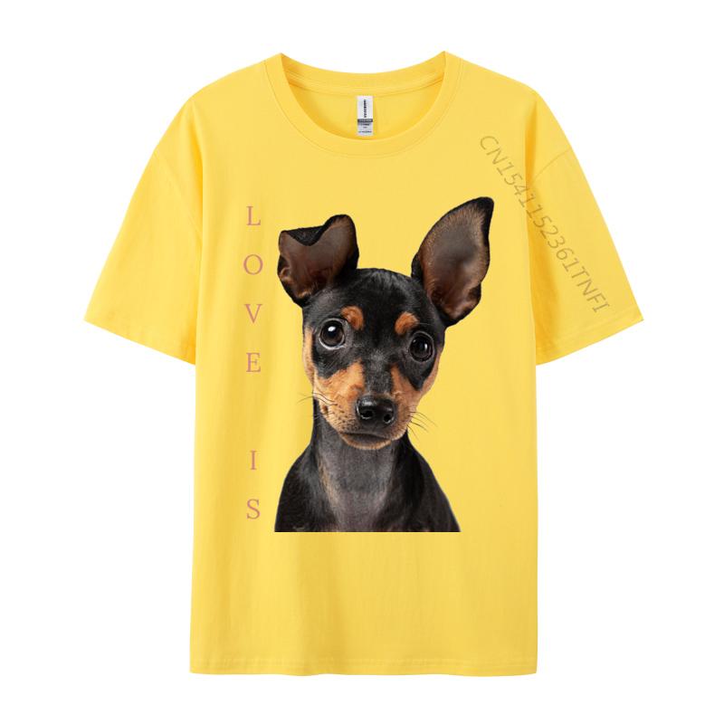 Maglietta Pinscher Nano Mamma Papà del Cane T-shirt Amore Cucciolo Magliette per Animali Domestici Ultimo Modello Camisa Manica Corta Magliette Unisex Top Casual T-shirt