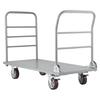 Carrinho Plataforma, Capacidade de 1202,02 kg, Carrinho Dolly de Plataforma Pesada com Guarda-corpo Removível e Rodízios Giratórios, Carrinho Dobrável de Empurrar Manual, para