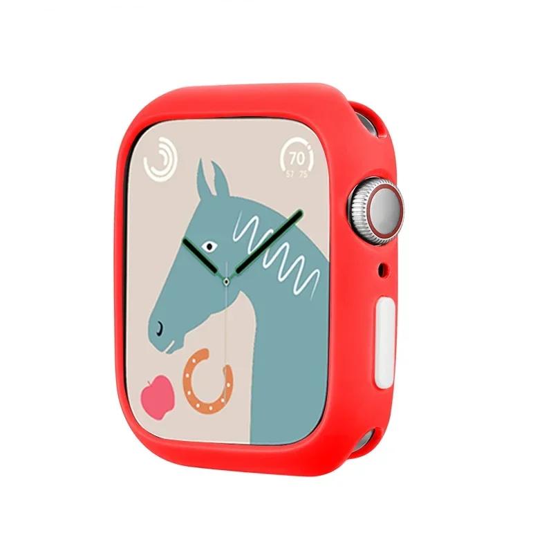 NEW Candy Soft Case for Apple Watch Cover 9 8 7 6 Se 5 4 3 45 42mm 38mm Protection Iwatch Serier 44mm 40mm 41mm Silicone Bumper