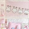 Cute Rabbit Hanging Cloth Cartoon Cute Little Rabbit Background Cloth Bedroom Room Girly Heart Decorative Tapestry