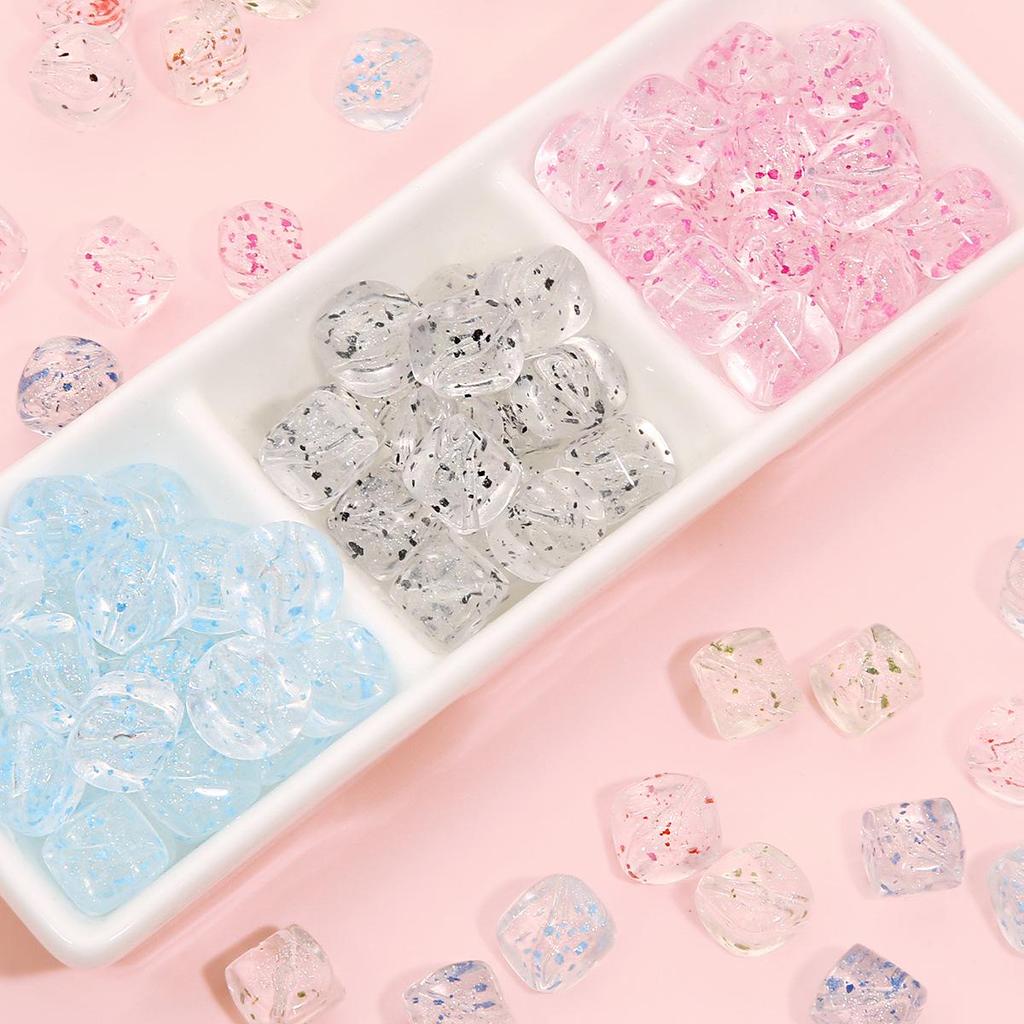 Akrylové Průhledné Třešňové Květy Kosočtverec Korálkové DIY Šperkové Doplňky