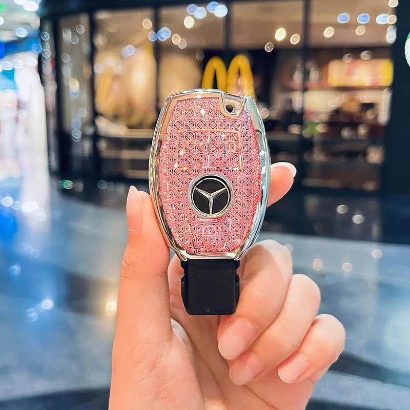 TXF4   Fashion Car Key Case Cover For Mercedes Benz A B C E Class GLS GLA GLK GLC CLS CLA AMG W204 W205 W212 W463 W176 Keychain Fob