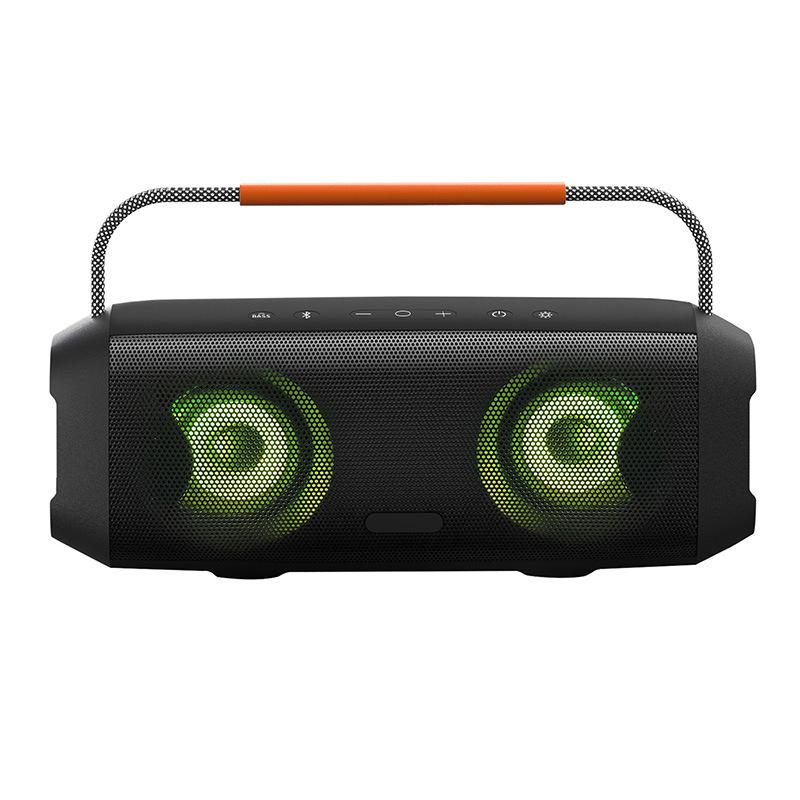 60W High-Power Bluetooth Subwoofer, IPX7 Waterproof RGB Portable Outdoor Speaker