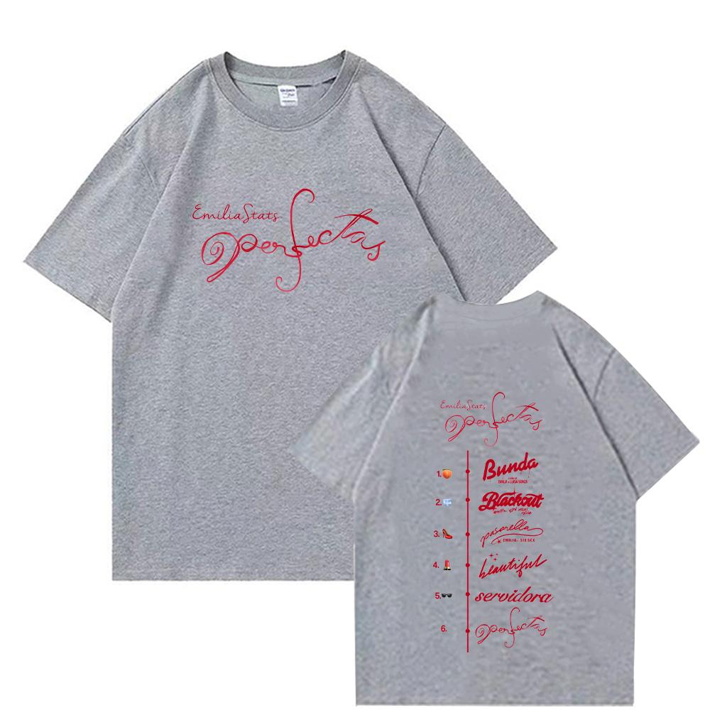 Perfectas Emilia 2025 Fashion Album T-shirs Emilia Mernes New Pattern Clothes Unisex Cotton Comfortable Tees Summer Y2k T Shirt