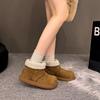 Koreanische Version Herbst und Winter neue hässlich süße Boken haarige kurze Schneestiefel Damen vielseitig warm gefütterte verdickte Baumwollschuhe