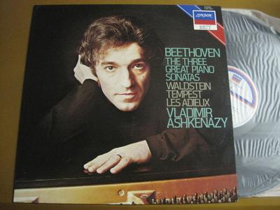 Disco LP VLADIMIR ASHKENAZY - Beethoven: Grandes Sonatas para Piano Wald L25C3041 LONDRES 1982 Japão Obi Clássico Usado