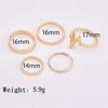 5Pcs ECG Lightning Wave Pattern Adjustable Finger Ring Set Women Accessories Girl Gift Mujer Jewelry