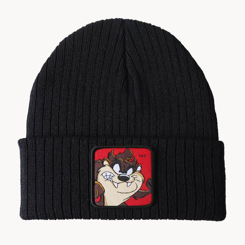 

Oversized Unisex Knit Hat Winter Hat Animal Cartoon TAZ Dog Series Knitted Hat Trendy Hat Street Dance Hat Adjustable
