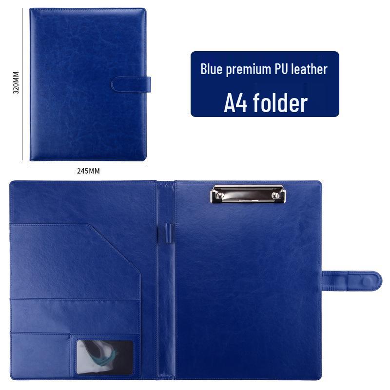 Grenzüberschreitender Business Manager Ordner mit Ledereinband und Klemme